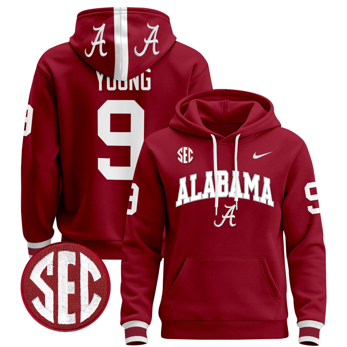 Men's Alabama Crimson Tide 2024 Pullover Hoodie V3
