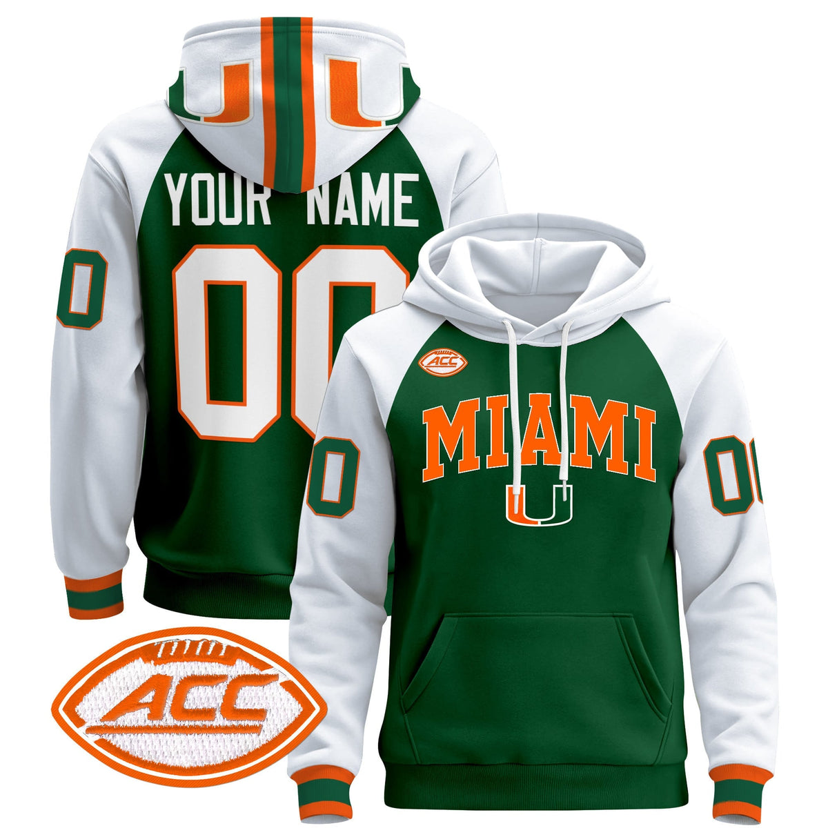 Miami Hurricanes 2024 Custom Pullover Hoodie V2
