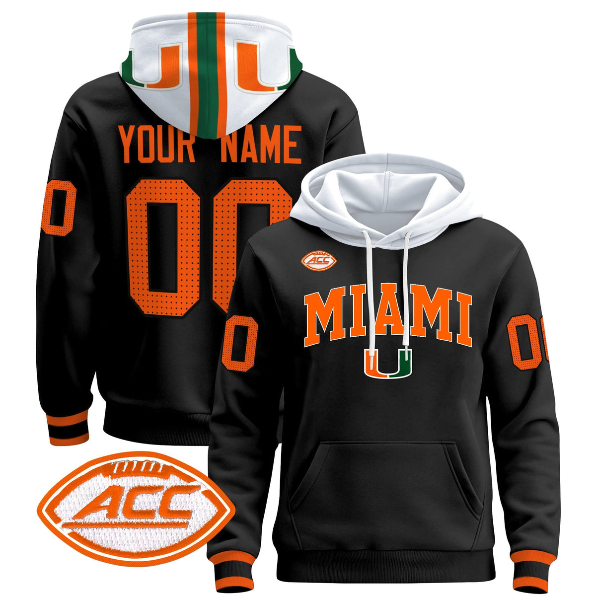 Miami Hurricanes 2024 Custom Pullover Hoodie V2