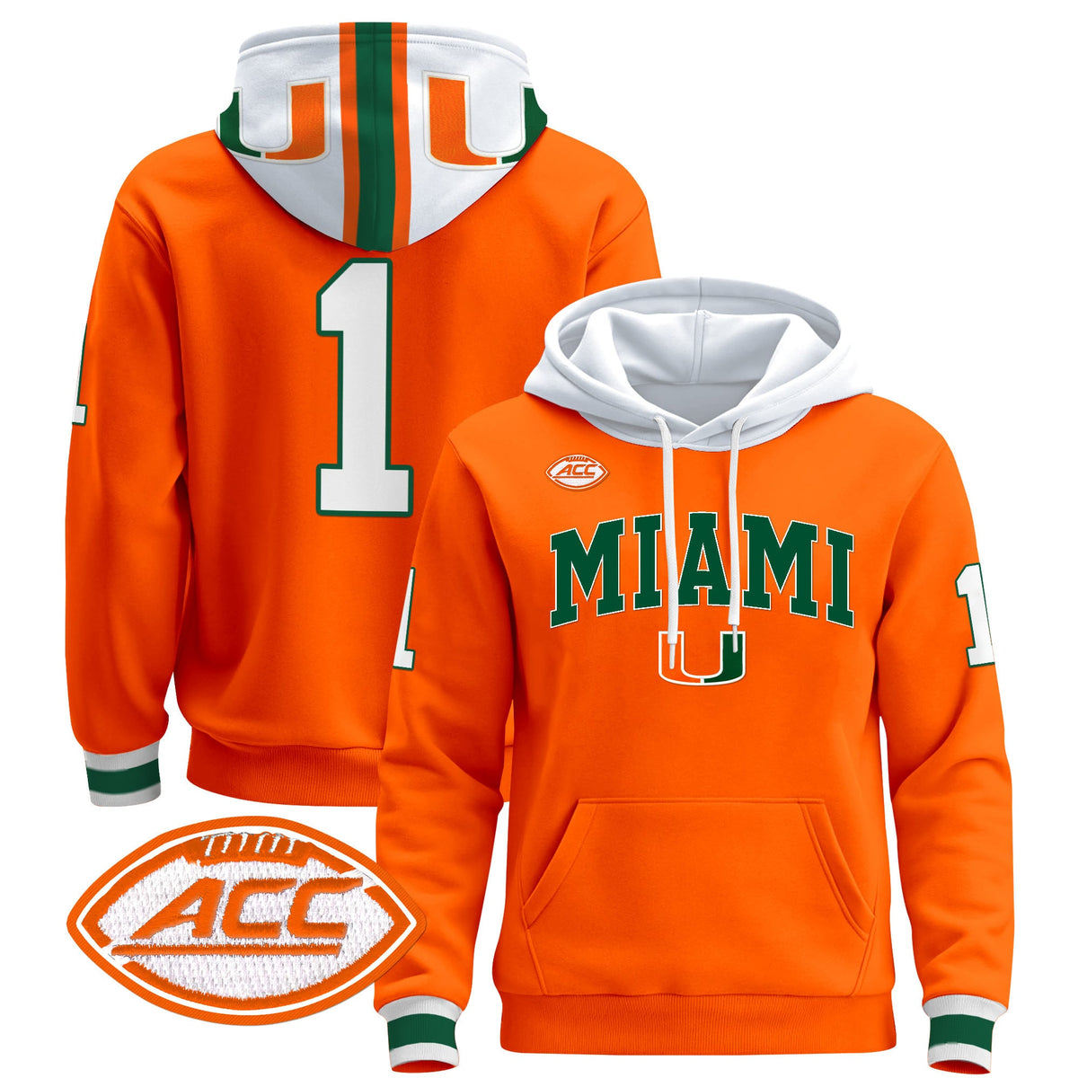 Miami Hurricanes 2024 Pullover Hoodie V2