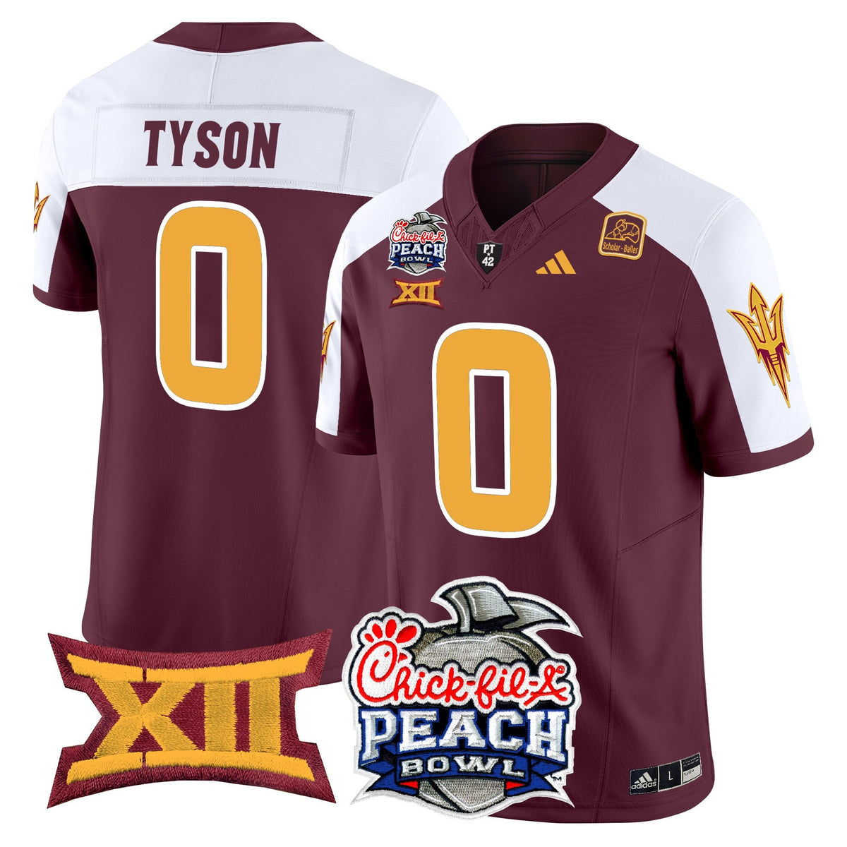 Men's Arizona State Sun Devils 2025 Peach Bowl Vapor Limited Jersey - All Stitched