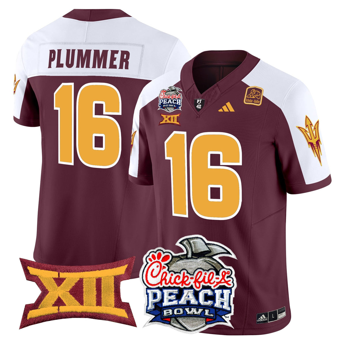 Men's Arizona State Sun Devils 2025 Peach Bowl Vapor Limited Jersey - All Stitched