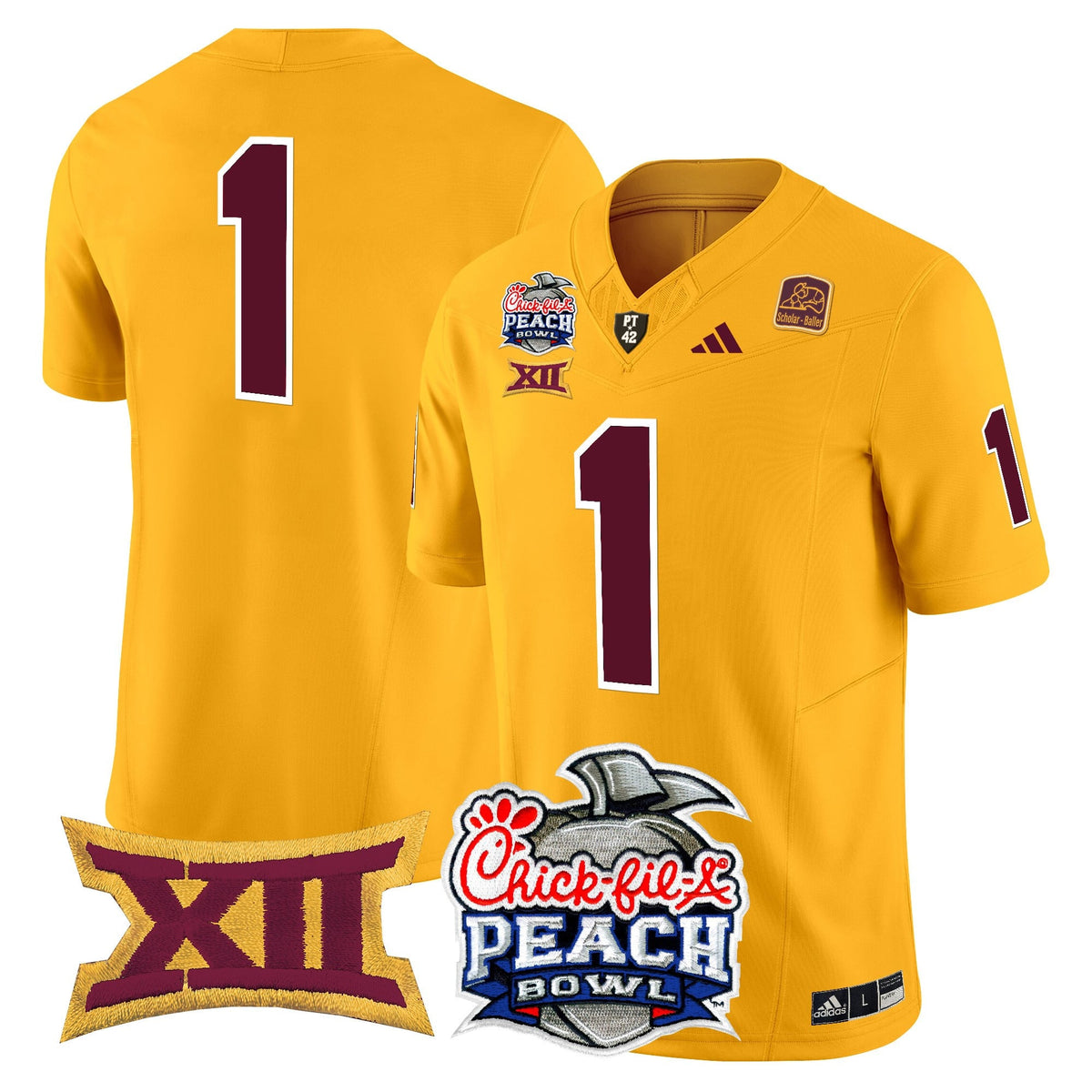 Men's Arizona State Sun Devils 2025 Peach Bowl Vapor Limited Jersey - All Stitched