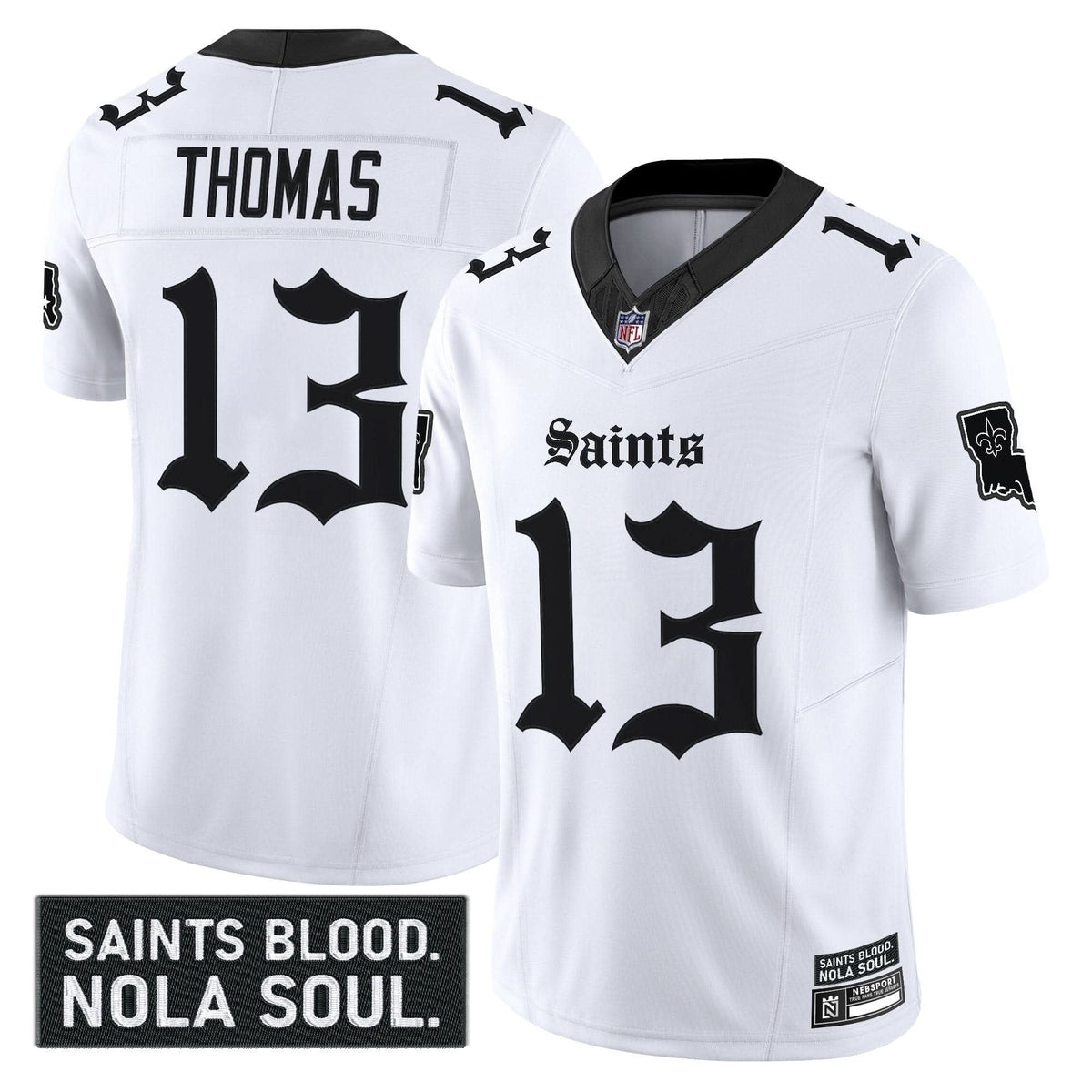 New Orleans Saints 'Gothic Vieux CarrÃÂ© Edition' Vapor Jersey - All Stitched